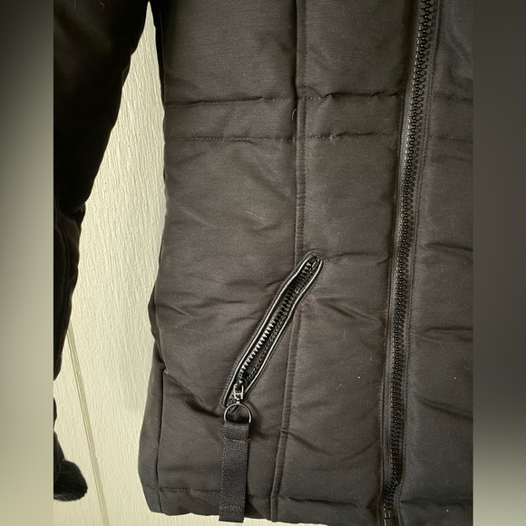 Storm Mountain black weatherproof parka with black faux fur trim size xs - Picture 4 of 14